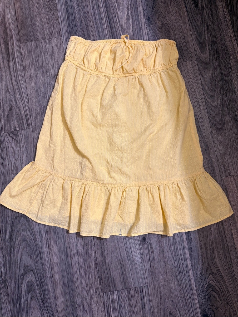 No Boundaries Yellow Ruffle-Hem Strapless Dress